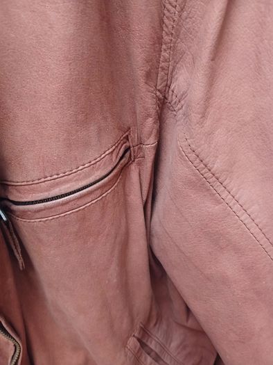 Vintage leather bomber jacket