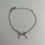 Snake Chain Bow Bracelet - Stainless Steel Image 2