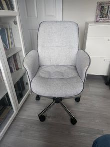 Grey Fabric Swivel Office Chair