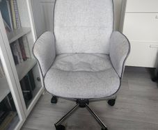 Grey Fabric Swivel Office Chair