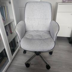 Grey Fabric Swivel Office Chair