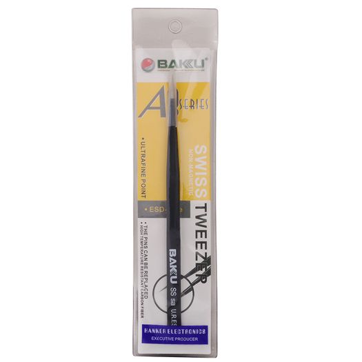 Baku Ultra-Fine Point Stainless Steel Precision Tweeze