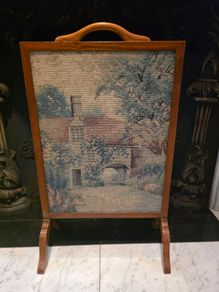 Vintage tapestry Fire screen