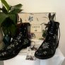 Navy Designer Erdem for H&M biker boots Image 3
