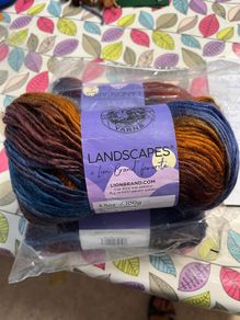 Lion Brand Self patterning Chunky yarn