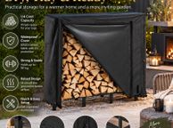 main image for ad 4ft Outdoor Firewood Log Rack with Waterproof Cover