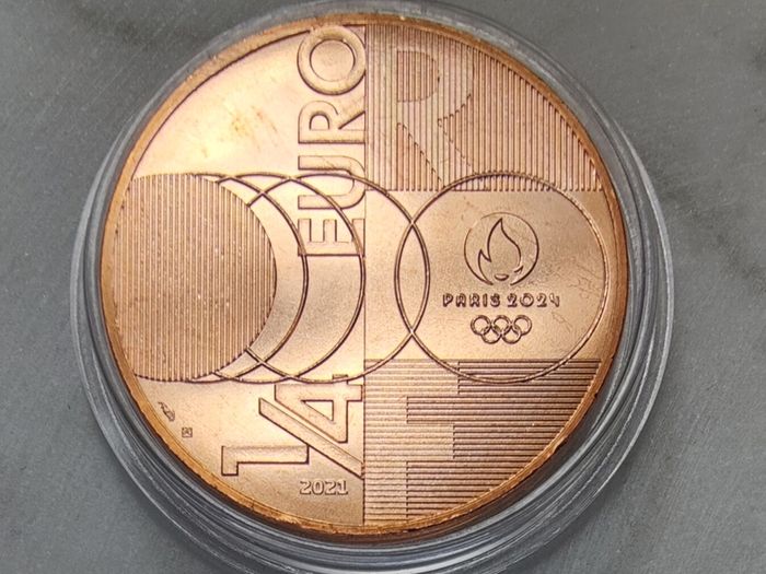 France 0.25 Euro Copper Coin Full Set (21 Coins) Paris Olympic Paralympic Games