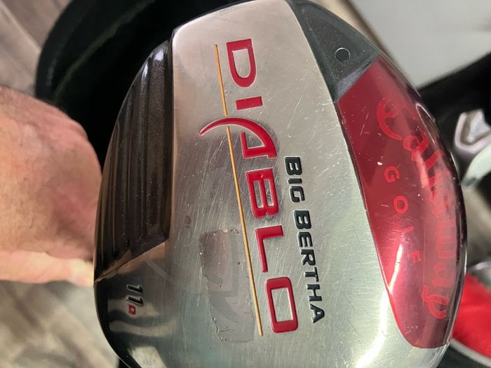 golf bag and clubs