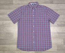 Gant Button Down Check Short Sleeve Shirt Mens Medium