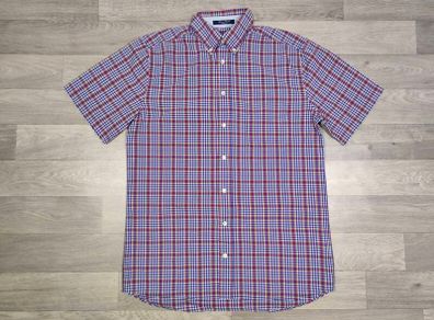 Gant Button Down Check Short Sleeve Shirt Mens Medium