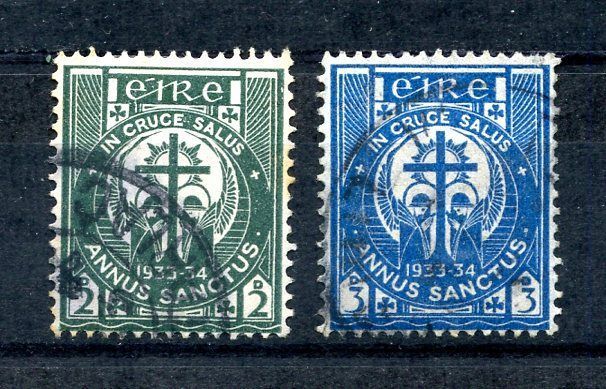 Ireland 1933 Scott # 88-89 Holy Year 1933-34 Complete Set : Fine Used