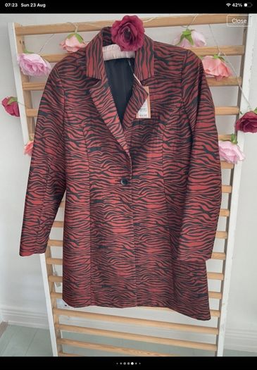 jacket Bnwt gallery animal print Zara size 8