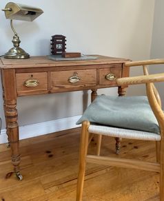 Antique pitch pine desk
