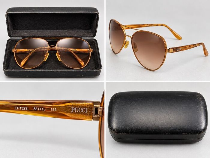 Emilio Pucci EP132S Aviator Sunglasses + Karl Lagerfeld Case