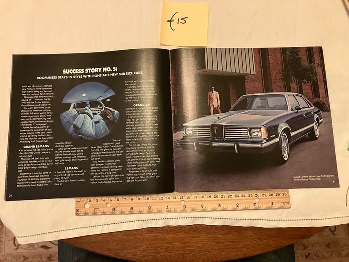 American car brochures. 1950s, 1960s and 1980s
