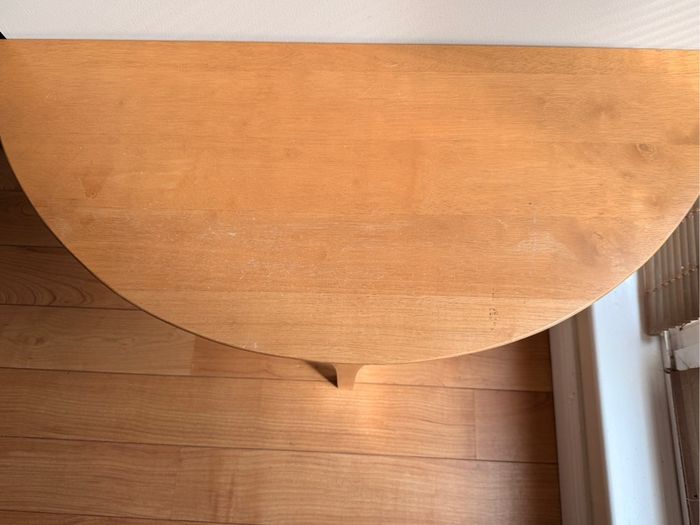 Wooden Half Moon Console / Hall Table
