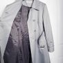 Quin & Donnelly Vintage Grey Pale Blue Trench Coat 14UK/42EU Image 6