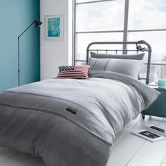 Urban Denim Easy Care Single Duvet Set Grey Multiple Sizes Available (free Postage)