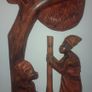 Hand carved wooden plaque Image 3