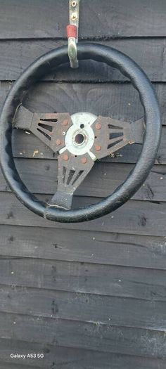 old racing steering wheel