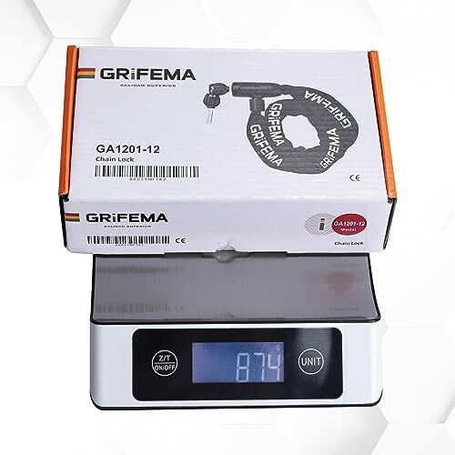 Bike Locks High Security with 2 Keys, Bike Chain Lock Heavy Duty, 120cm Bicycle/Cycling Locks for Bike Cycle, Moto, Door, Gate Fence, Black/White