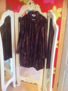 stunning new next brown fur coat size 20