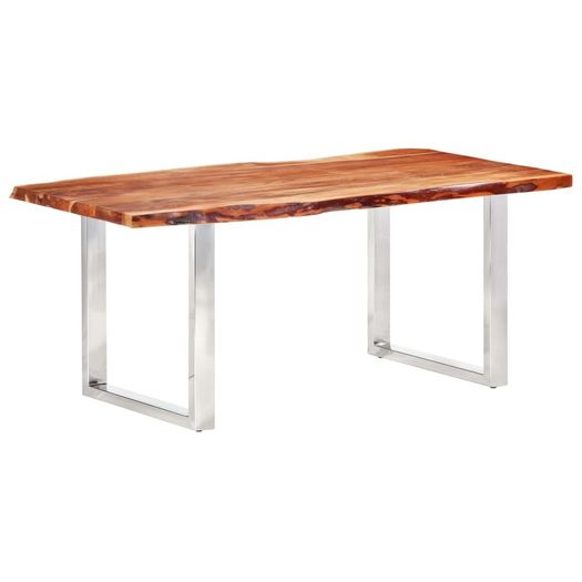 Dining Table with Live Edges Solid Acacia Wood 200 cm 6 cm