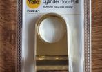 Yale Cylinder Door Pulls. Polished brass