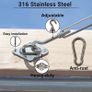 Sun Shade Sail Fixing Kit for Square and Triangle, Rectangle, 316 Stainless Steel Fixing Hardware Accessories Kits with Screws, Deck Garden Lawn Patio Image 4