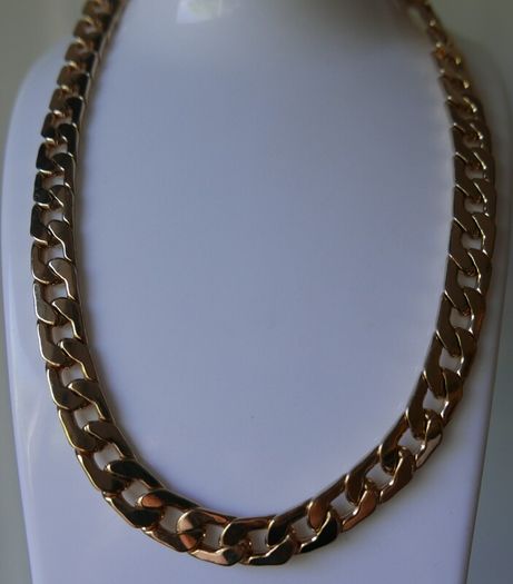 Vintage thick and heavy Yellow Gold Plated Figaro Men's Chain 19,5"