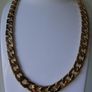 Vintage thick and heavy Yellow Gold Plated Figaro Men's Chain 19,5" Image 4