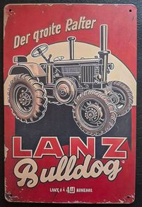 Lanz tractors , vintage style metal sign .