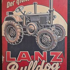 Lanz tractors , vintage style metal sign .