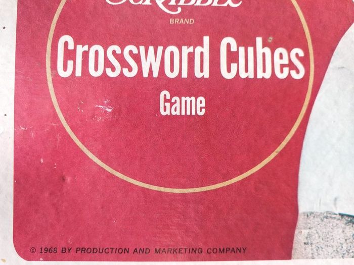 Scrabble - Crossword Cubes Game - 1968