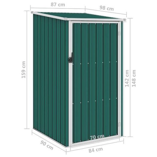 Garden Shed Green 87x98x159 cm