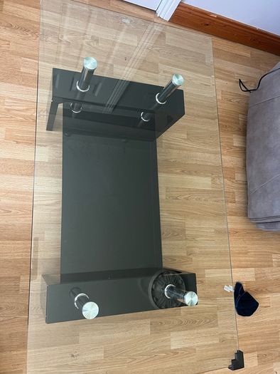 Glass coffee table