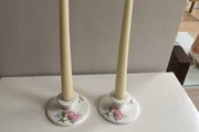 Wedgwood candle holders beautiful in meadow Sweet pattern