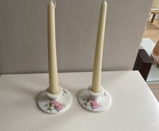Wedgwood candle holders beautiful in meadow Sweet pattern
