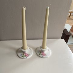 Wedgwood candle holders beautiful in meadow Sweet pattern