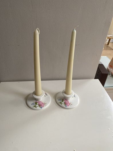 Wedgwood candle holders beautiful in meadow Sweet pattern