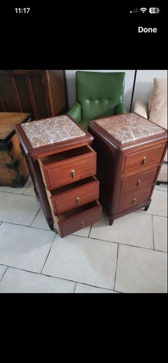 Pair bedside lockers