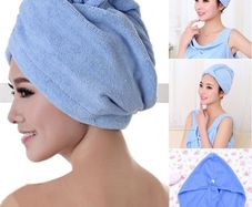 hair towel turban style never used with button
