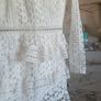 Lace crochet summer party dress very like self portrait white frills S 10 Image 2