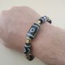 Vintage 2 Eyes Himalayan Tibetan & Unique Pattern Agate Beads Bracelet Image 2