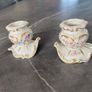 Irish Dresden pretty hand painted candle holders Image 4