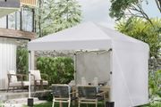 Pop Up Gazebo 3 x 3 (M) with 2 Sidewalls, Leg Weight Bags