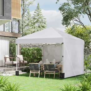 Pop Up Gazebo 3 x 3 (M) with 2 Sidewalls, Leg Weight Bags