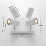 White GU10 Ceiling Light Four Bulb Image 3