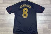Vintage 2009 Liverpool Steven Gerrard Player Issue Unsponsored Away Jersey Shirt Mens XL
