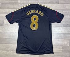 Vintage 2009 Liverpool Steven Gerrard Player Issue Unsponsored Away Jersey Shirt Mens XL